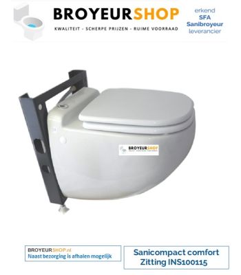 INS100115 Sanibroyeur sanicompact comfort zitting