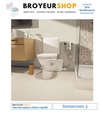 Sanibroyeur Saniaccess 3 www.broyeurshop.nl
