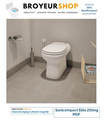 SED100120 WC-zitting Sanicompact Elite C6 wit Soft-Close