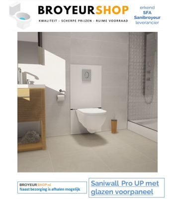 Sanibroyeur Saniwall Pro UP versie met glazen voorpaneel 
www.broyeurshop.nl