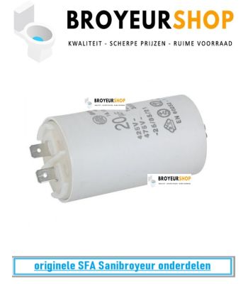 condensator 20 uf voor sanicompact motor CO100155
