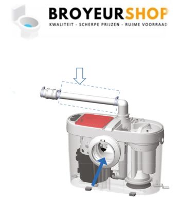 Sanibroyeur NB100300 witte afvoerslang